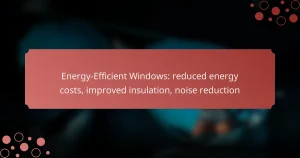 Energy-Efficient Windows: reduced energy costs, improved insulation, noise reduction