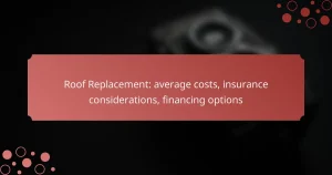 Roof Replacement: average costs, insurance considerations, financing options