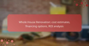 Whole House Renovation: cost estimates, financing options, ROI analysis